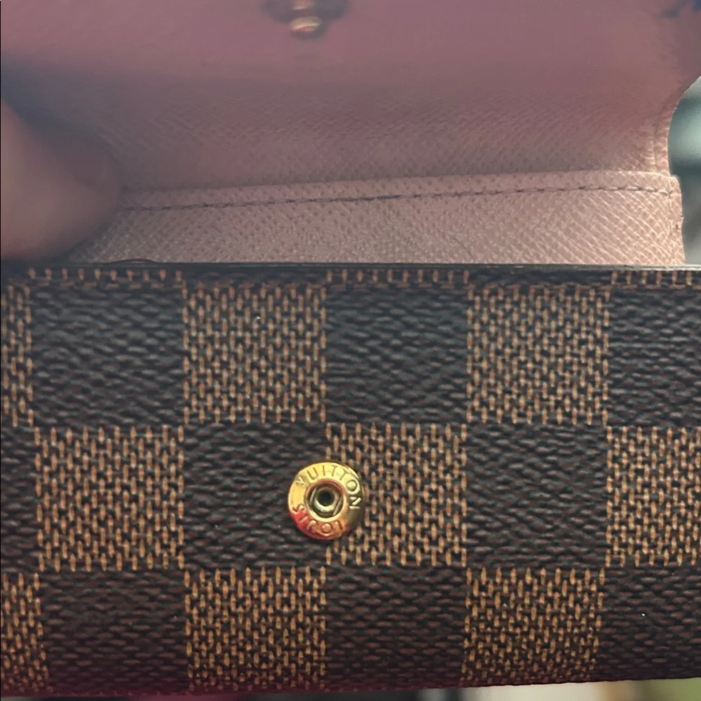 Louis Vuitton Damier Ebene Brown Ballerine pink key Holder